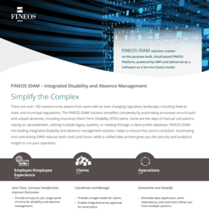 FINEOS IDAM Datasheet